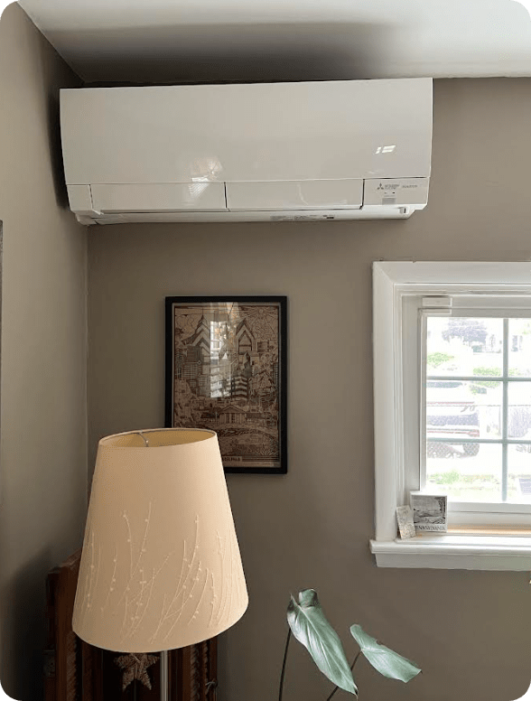 This Ductless Unit Is Perfect For The Kitchen To heat And Cool Year Round